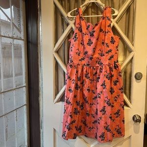 Plus Lindy Bop Coral Parakeet Dress